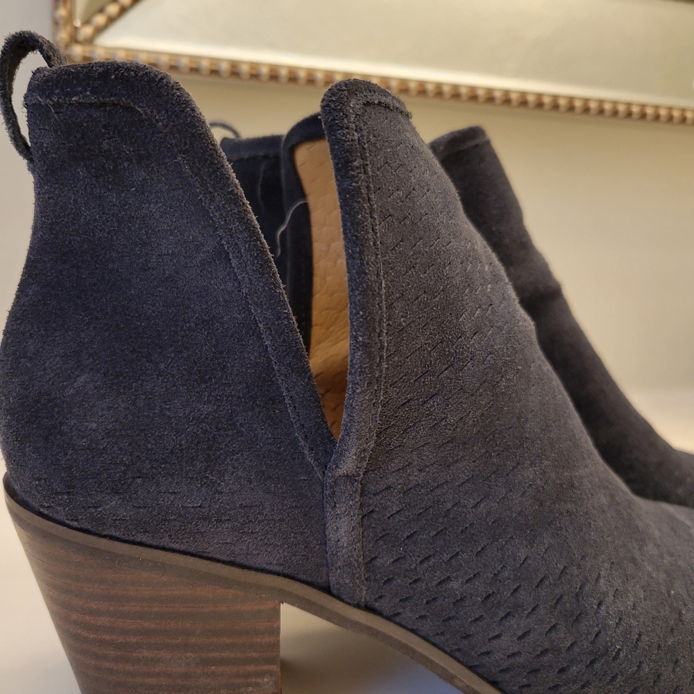 Lucky Brand blue suede booties